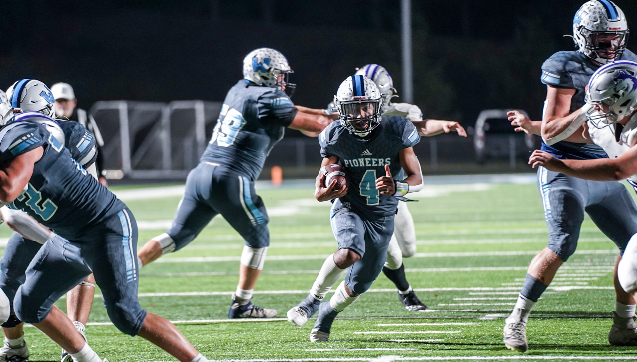 Maddox Greene had a highlight reel game vs. Ashe County on Oct. 27, including this TD run. Photo by Jared Everett for High Country Sports.